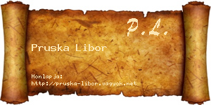 Pruska Libor névjegykártya